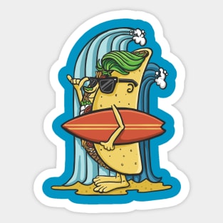 Surf Taco Dude Sticker